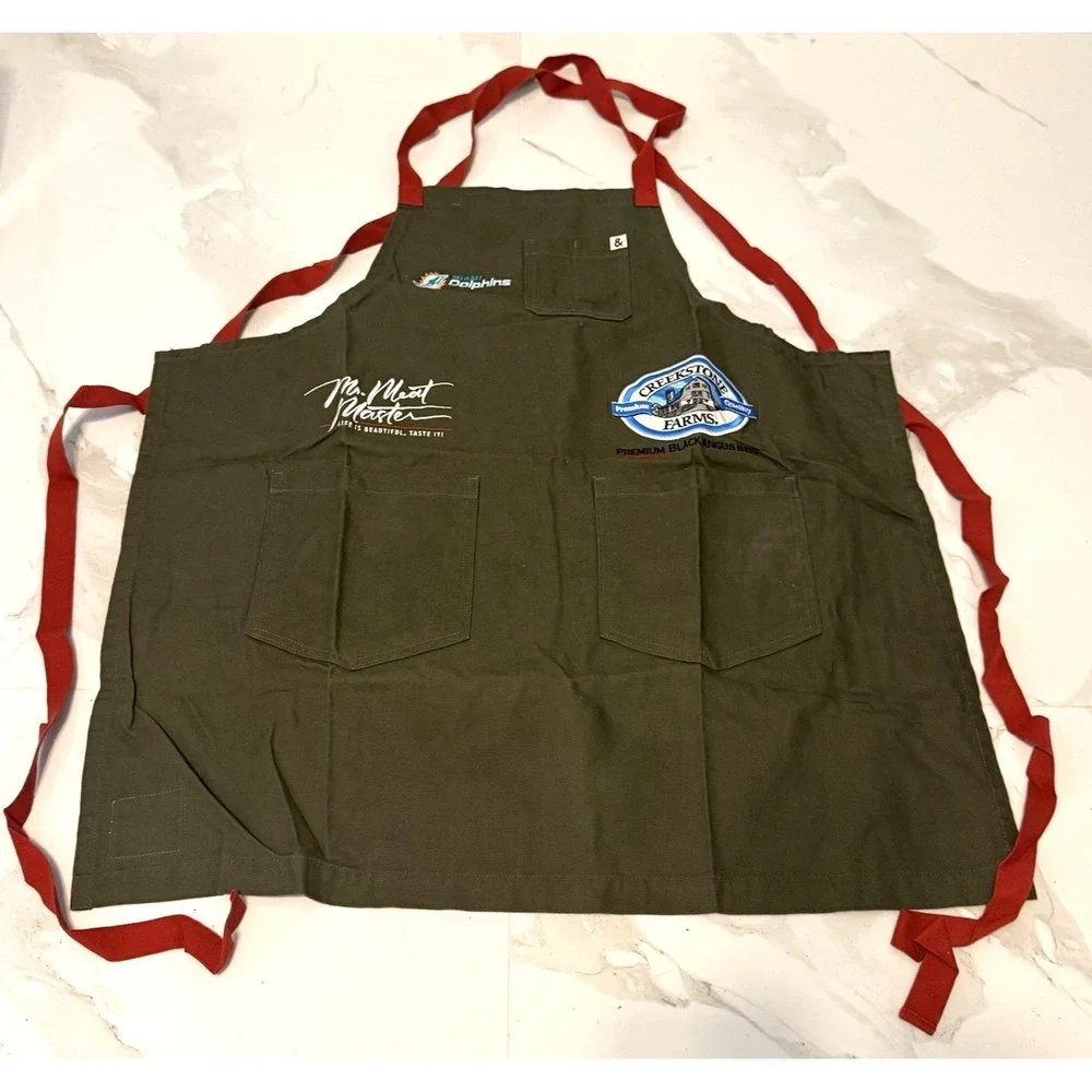Hedley & Bennett Cross back Chef's Apron Professional Apron - Green/Red